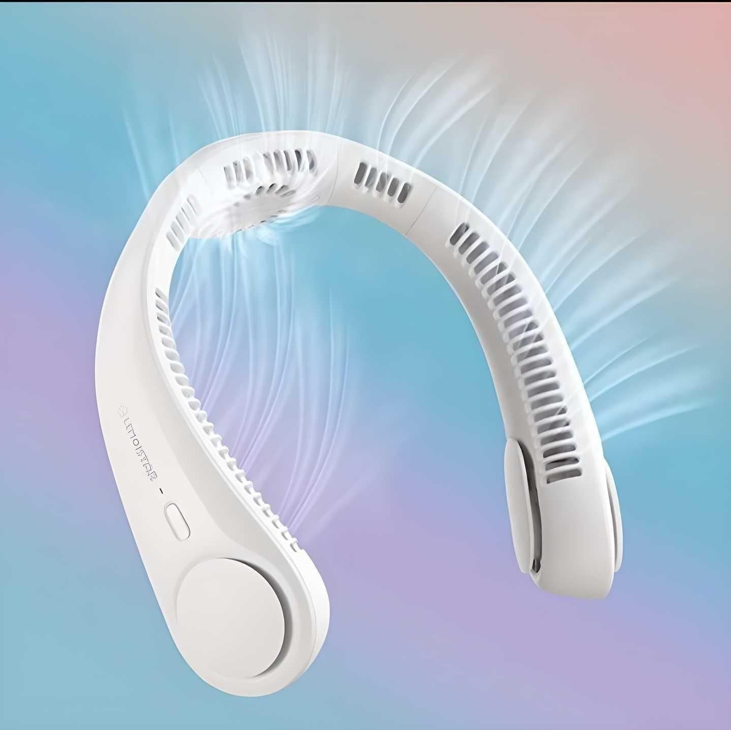Portable Bladeless Hanging Rechargeable Neck Fan – Hands-Free Cooling