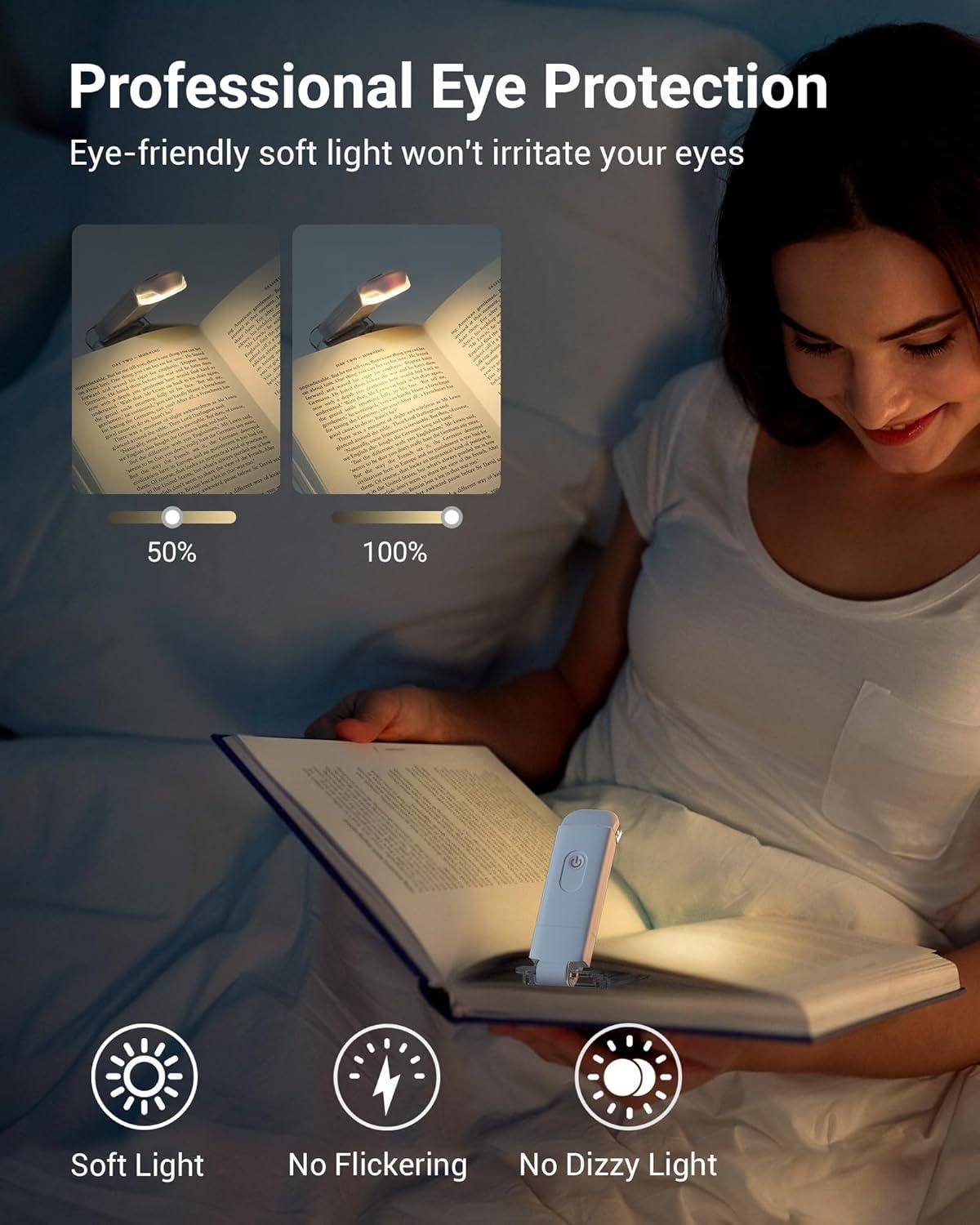 USB Rechargeable Book Reading Light – Adjustable & Eye-Friendly