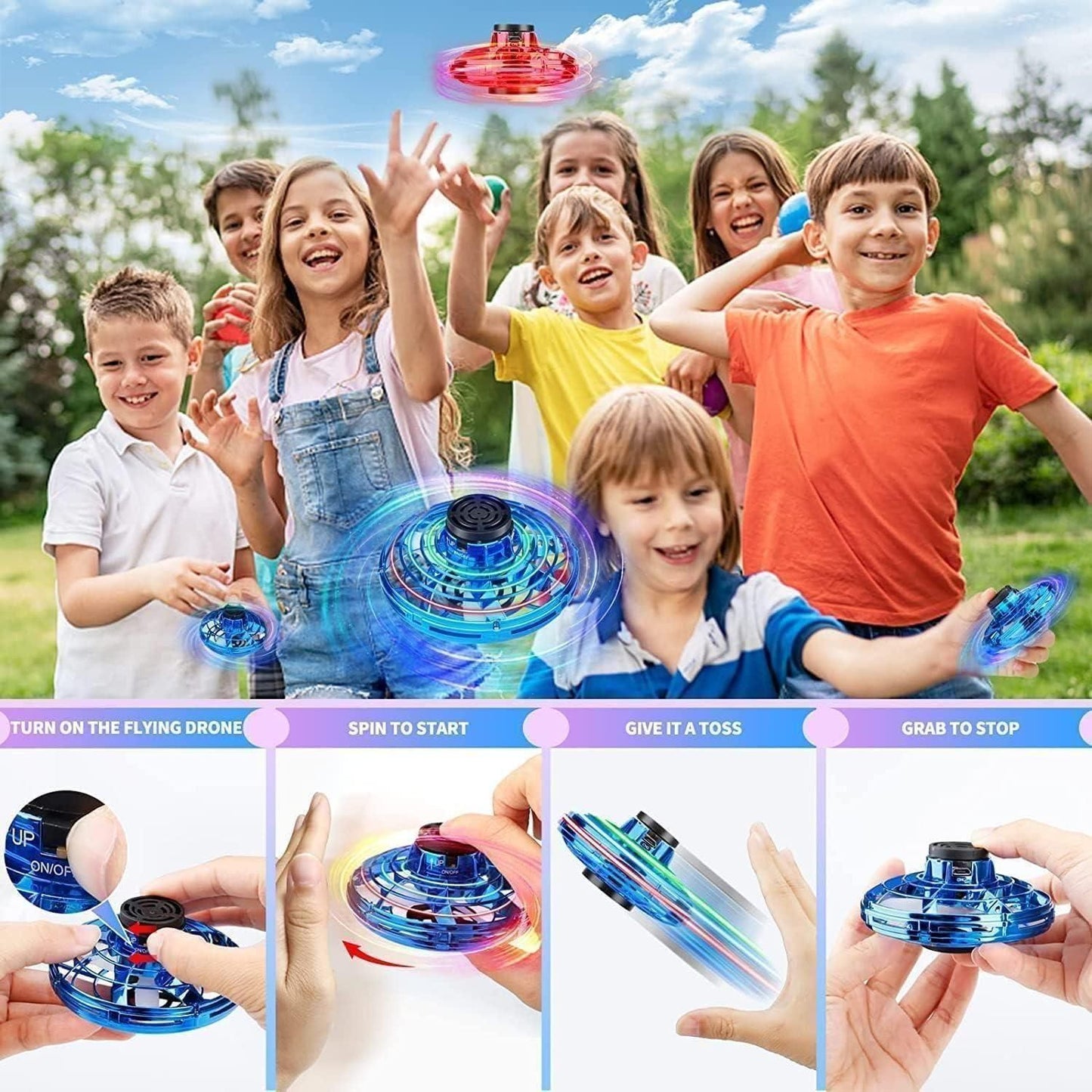 Magic Flying Orb Spinner Ball – Hover & Glow Outdoor Toy for Kids